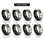 font options for inside engraving on black & gray soldier rifle rings