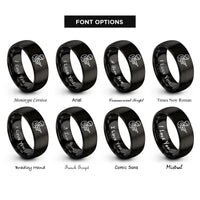 font options for inside engraving on black soldier rifle rings