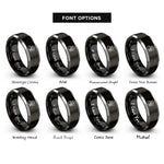 font options for inside engraving on black & grey soldier rifle sling rings