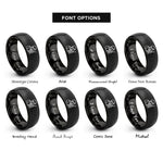 font options for inside engraving on black soldier rifle sling rings