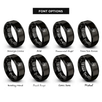 font options for inside engraving on black soldier rifle sling rings