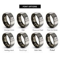 font options for inside engraving on gunmetal & gray solid state drive rings