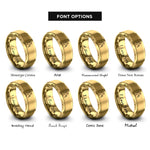 font options for inside engraving on gold soloist microphone rings