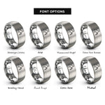 font options for inside engraving on gray soloist microphone rings