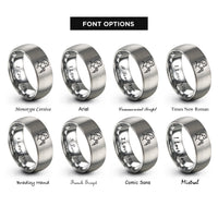 font options for inside engraving on gray soloist microphone rings