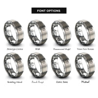 font options for inside engraving on grey soulmate rings