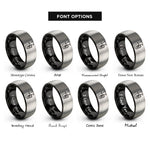 font options for inside engraving on black & grey sousaphone rings
