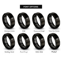 font options for inside engraving on black sousaphone rings