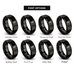 font options for inside engraving on black sousaphone rings