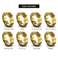 font options for inside engraving on gold sousaphone rings
