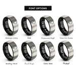 font options for inside engraving on black & gray south america rings