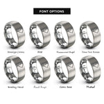 font options for inside engraving on gray south america rings