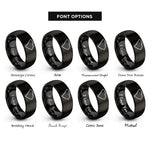 font options for inside engraving on black south carolina state rings
