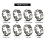 font options for inside engraving on gray south carolina state rings