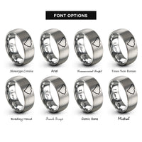 font options for inside engraving on gray south carolina state rings