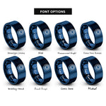 font options for inside engraving on blue south pole projection rings