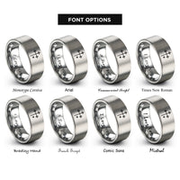 font options for inside engraving on gray southern cross rings
