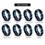 font options for inside engraving on blue & grey southern hemisphere rings