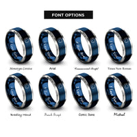 font options for inside engraving on blue & grey southern hemisphere rings