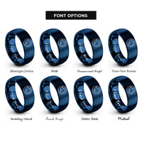 font options for inside engraving on blue southern hemisphere rings