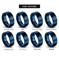 font options for inside engraving on blue southern hemisphere rings