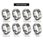 font options for inside engraving on gray southern hemisphere rings
