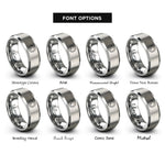 font options for inside engraving on grey southern hemisphere rings