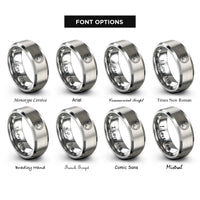 font options for inside engraving on grey southern hemisphere rings
