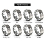 font options for inside engraving on gray southern hemisphere rings