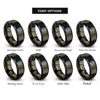 font options for inside engraving on gunmetal & blue southern hemisphere rings