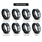 font options for inside engraving on black & blue & grey sowilo rings
