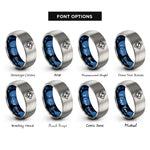 font options for inside engraving on blue & grey sowilo rings