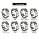 font options for inside engraving on gray sowilo rings
