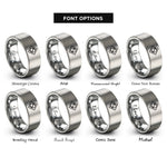 font options for inside engraving on silver sowilo rings