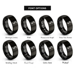 font options for inside engraving on black sowilo rune rings