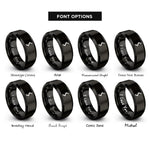 font options for inside engraving on black sowilo rune rings