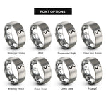 font options for inside engraving on silver sowilo rune rings