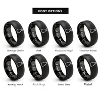 font options for inside engraving on black soy sauce bottle rings