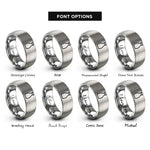 font options for inside engraving on gray soy sauce bottle rings