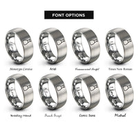 font options for inside engraving on gray soy sauce bottle rings