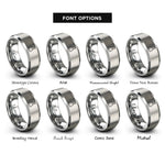 font options for inside engraving on gray soy sauce bottle rings