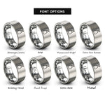 font options for inside engraving on silver soy sauce bottle rings