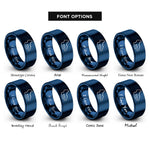 font options for inside engraving on blue spa layout rings