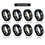 font options for inside engraving on gunmetal & blue space marine helmet rings