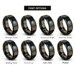 font options for inside engraving on gunmetal & blue space marine helmet rings