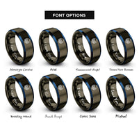 font options for inside engraving on gunmetal & blue space marine helmet rings