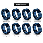 font options for inside engraving on blue space needle rings