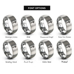 font options for inside engraving on gray space needle rings