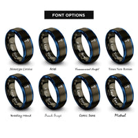 font options for inside engraving on gunmetal & blue space needle rings