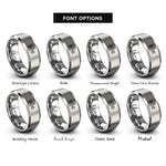 font options for inside engraving on grey space station rings